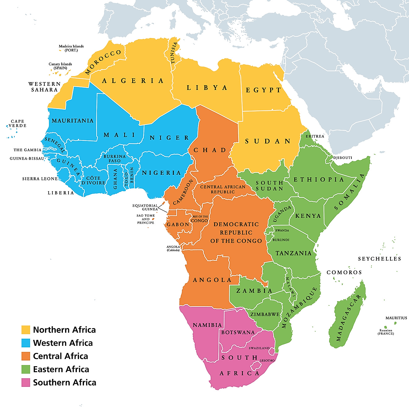 Regions Of Africa - WorldAtlas