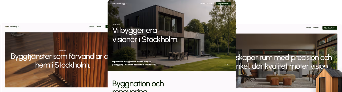 Collage of website or app screenshots, showing project or UI previews