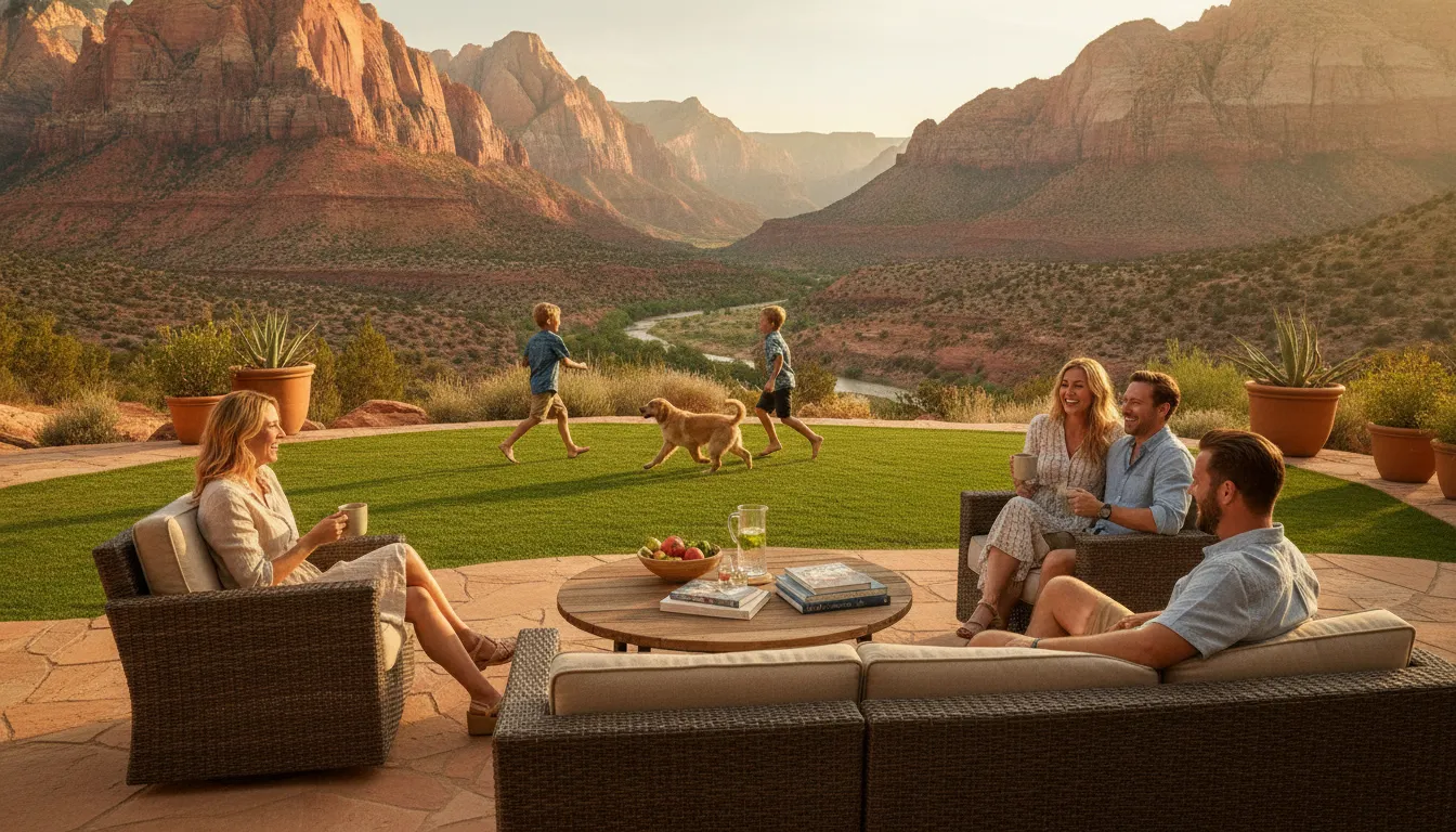 Families enjoying a professionally managed shared vacation home