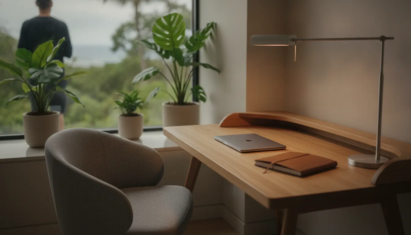 Flexible workspace for a fractional vacation home remote work setup