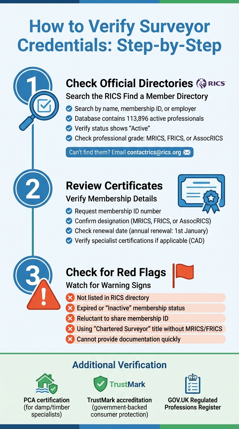 How to Verify UK Surveyor Credentials: Step-by-Step Guide