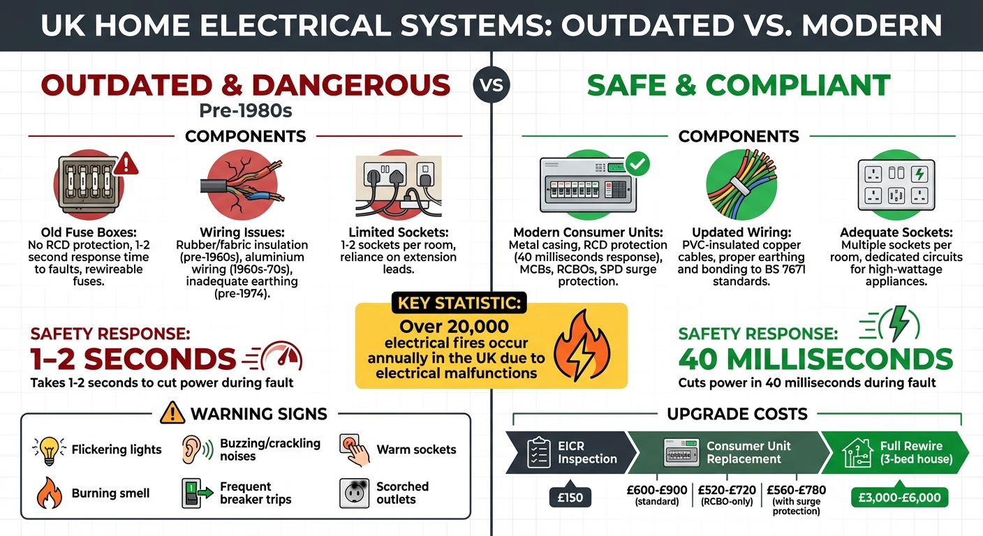 Old vs Modern Electrical Systems: Safety Features and Upgrade Costs