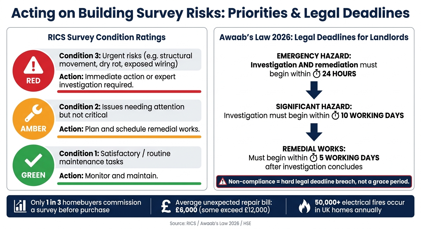 Awaab's Law 2026: Landlord Hazard Response Deadlines & Survey Traffic Light System