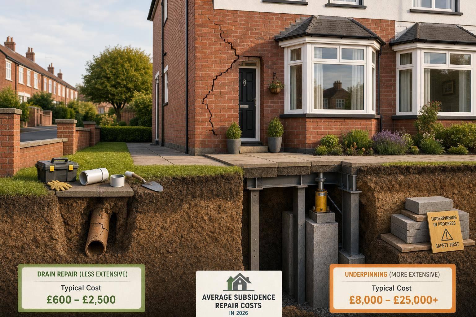 Average Subsidence Repair Costs in 2026