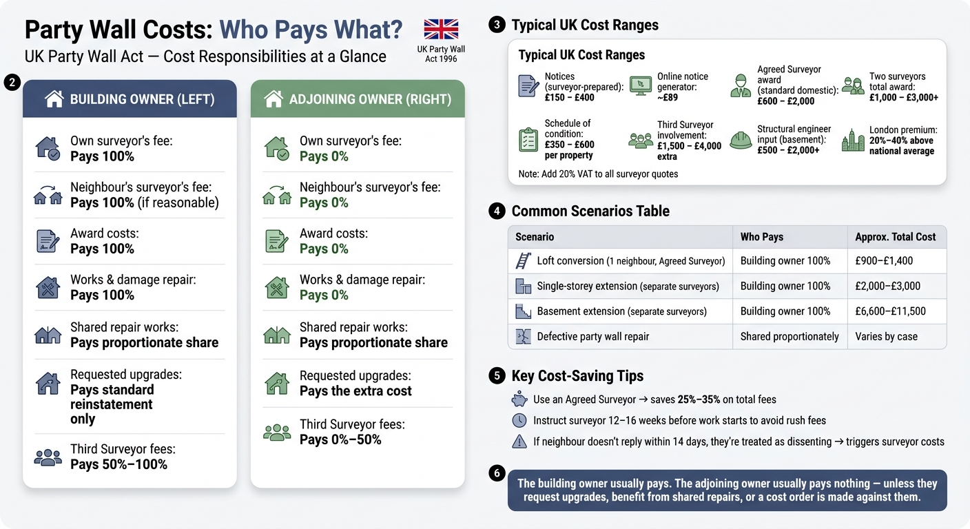 Party Wall Costs: Who Pays What in the UK?