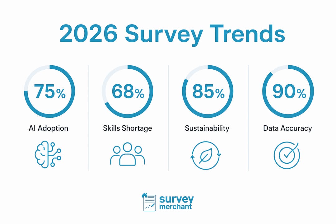 Infographic of key 2026 property survey statistics