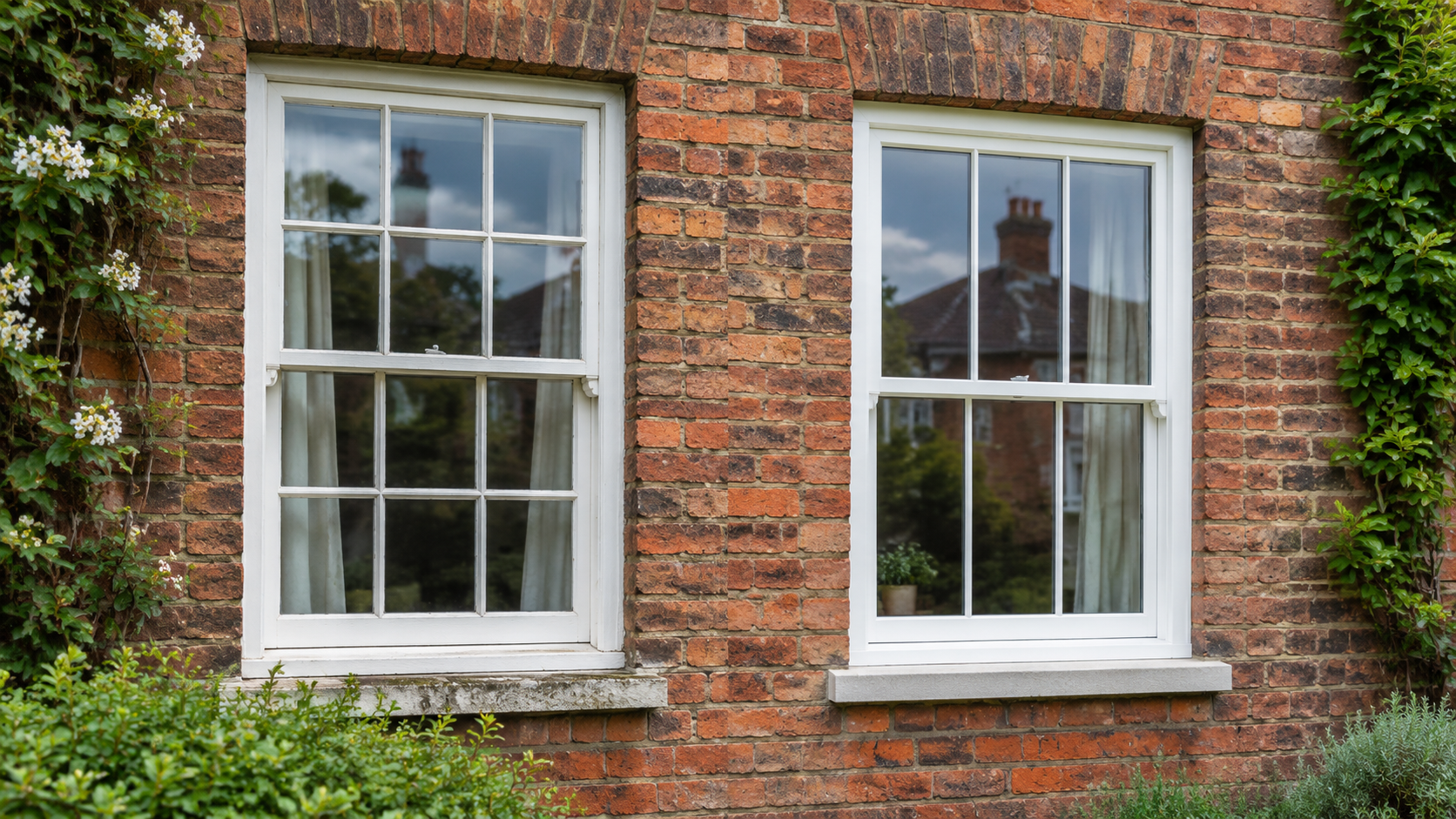 Like-for-like timber sash window replacement in a conservation area