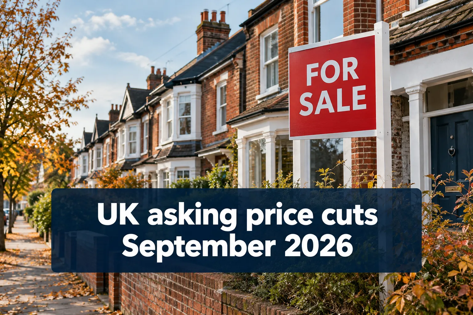 UK Asking Price Cuts September 2026: Sellers Slash Prices as Property Market Softens