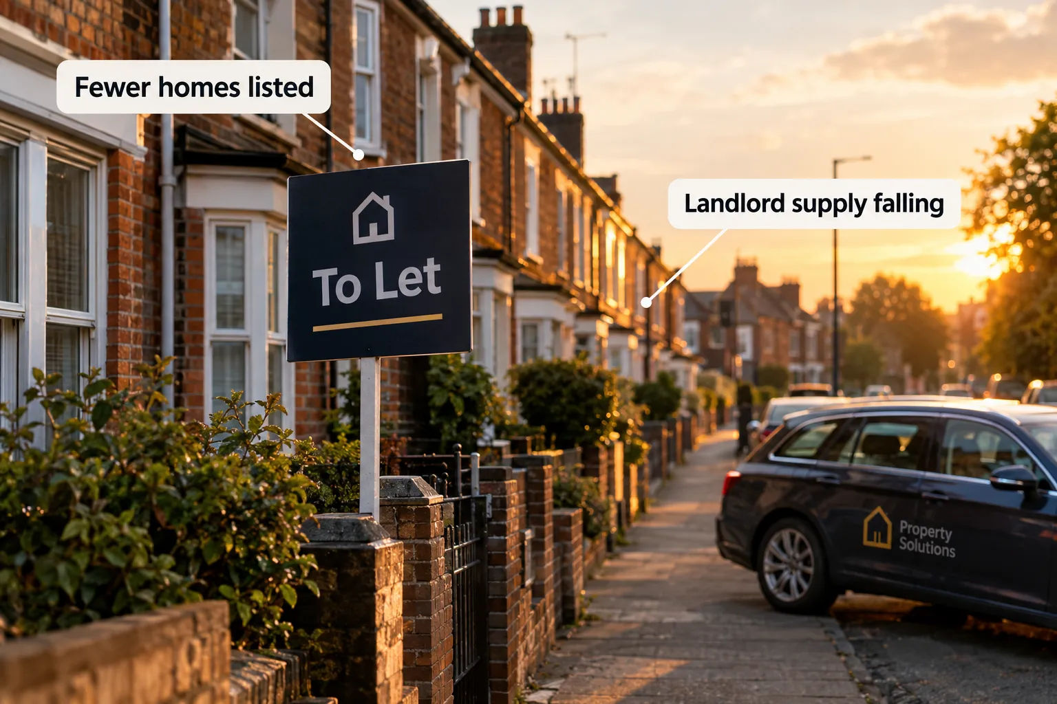 UK To Let sign outside a residential property