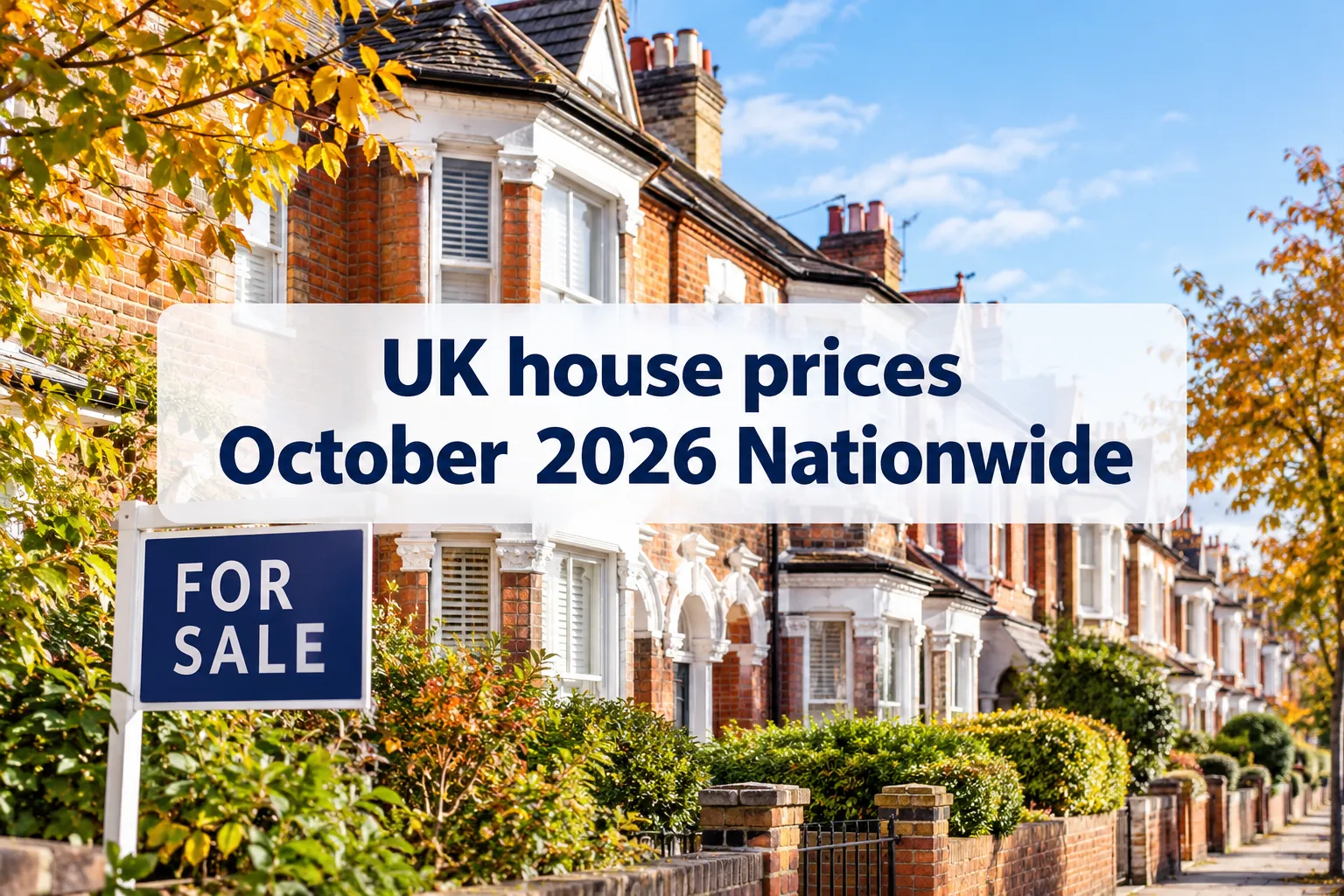 UK House Prices October 2026: Nationwide Growth Halves as Market Cools