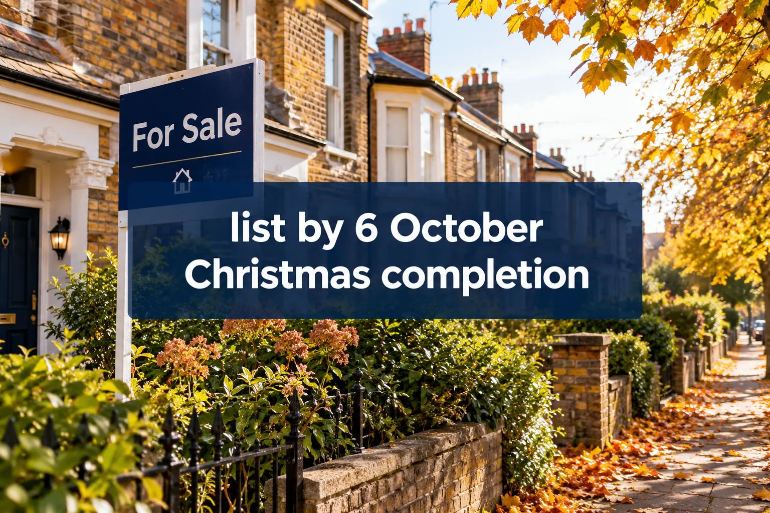 List by 6 October 2026 or Miss a Christmas Completion: The 68-Day Reality and Where Your Survey Fits
