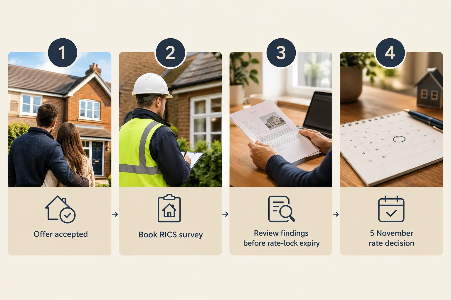 Four steps for timing a survey around a mortgage rate lock