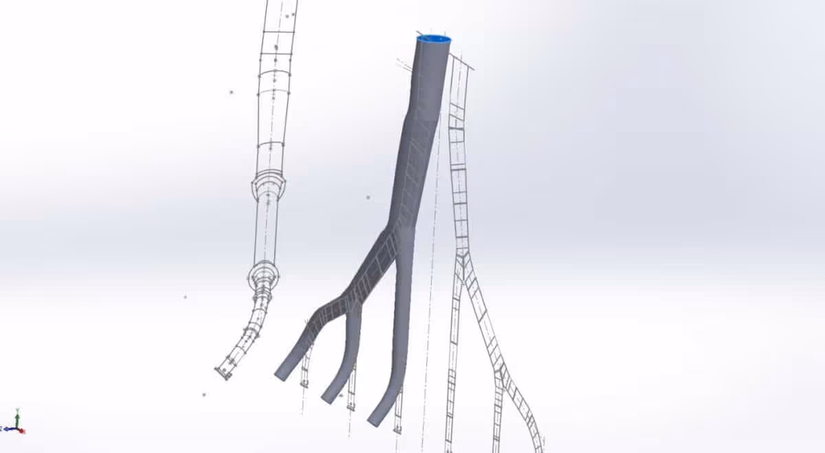 Figure 1: The 3D Model Developed from 2D Sketch Views