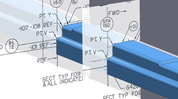 Engineering drawing for converting raster graphics