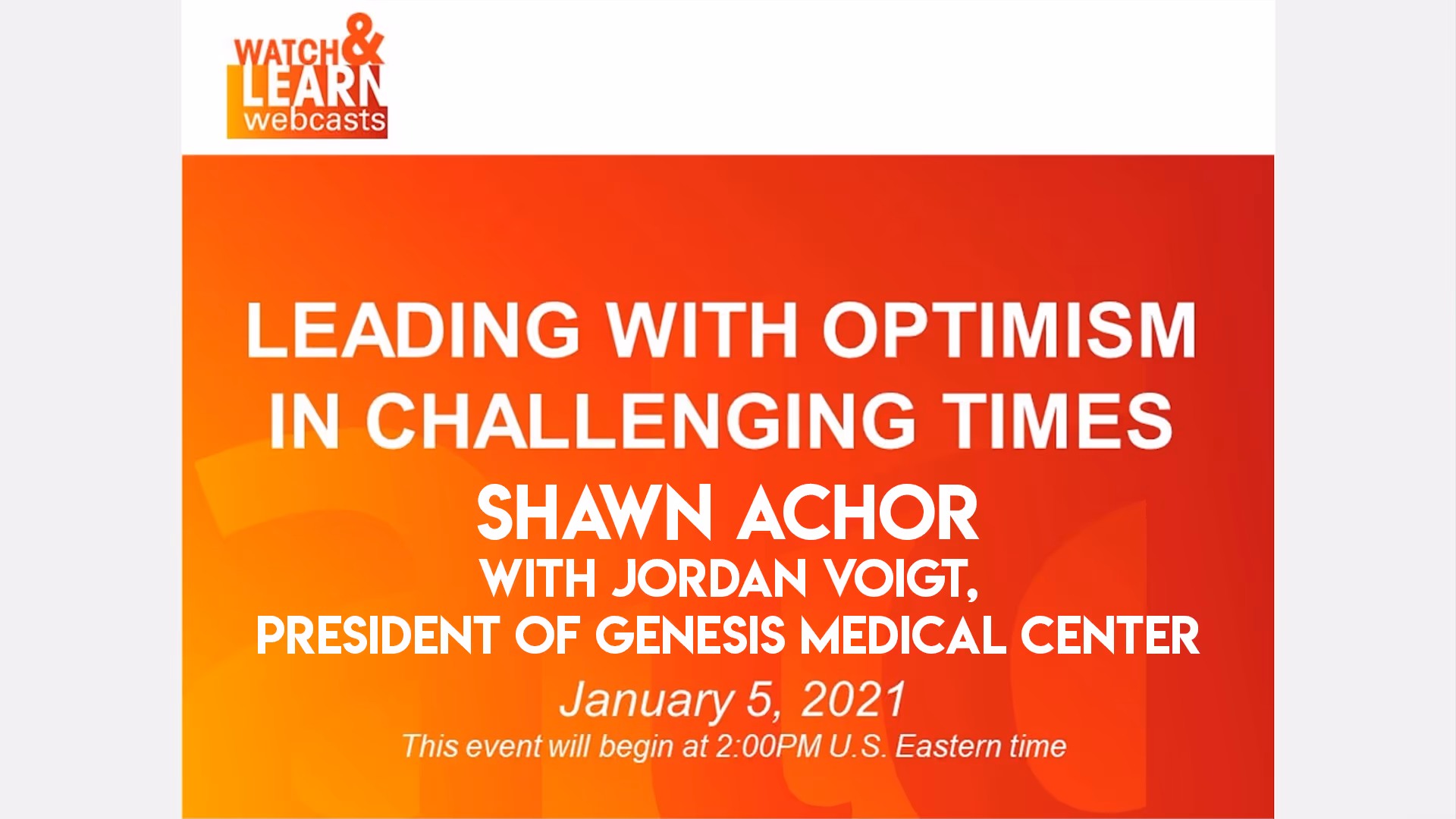 ATD Webinar - Leading with Optimism in Challenging Times