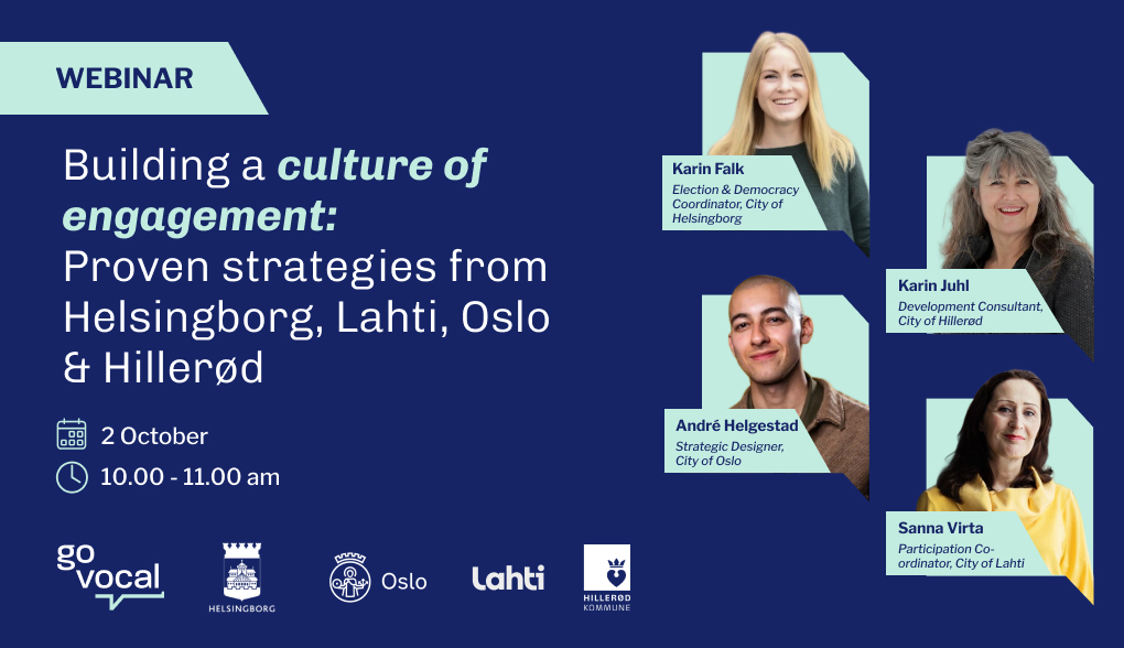 Building a culture of engagement - Nordic leaders panel: Proven strategies from Helsingborg, Lahti, Oslo & Hillerød