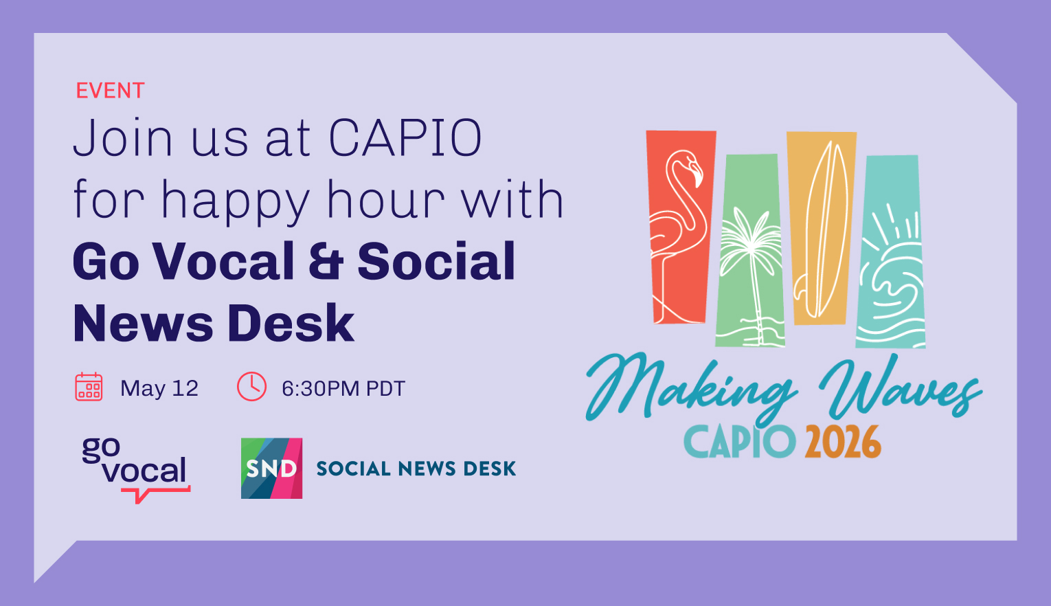 CAPIO happy hour with go vocal & social news desk