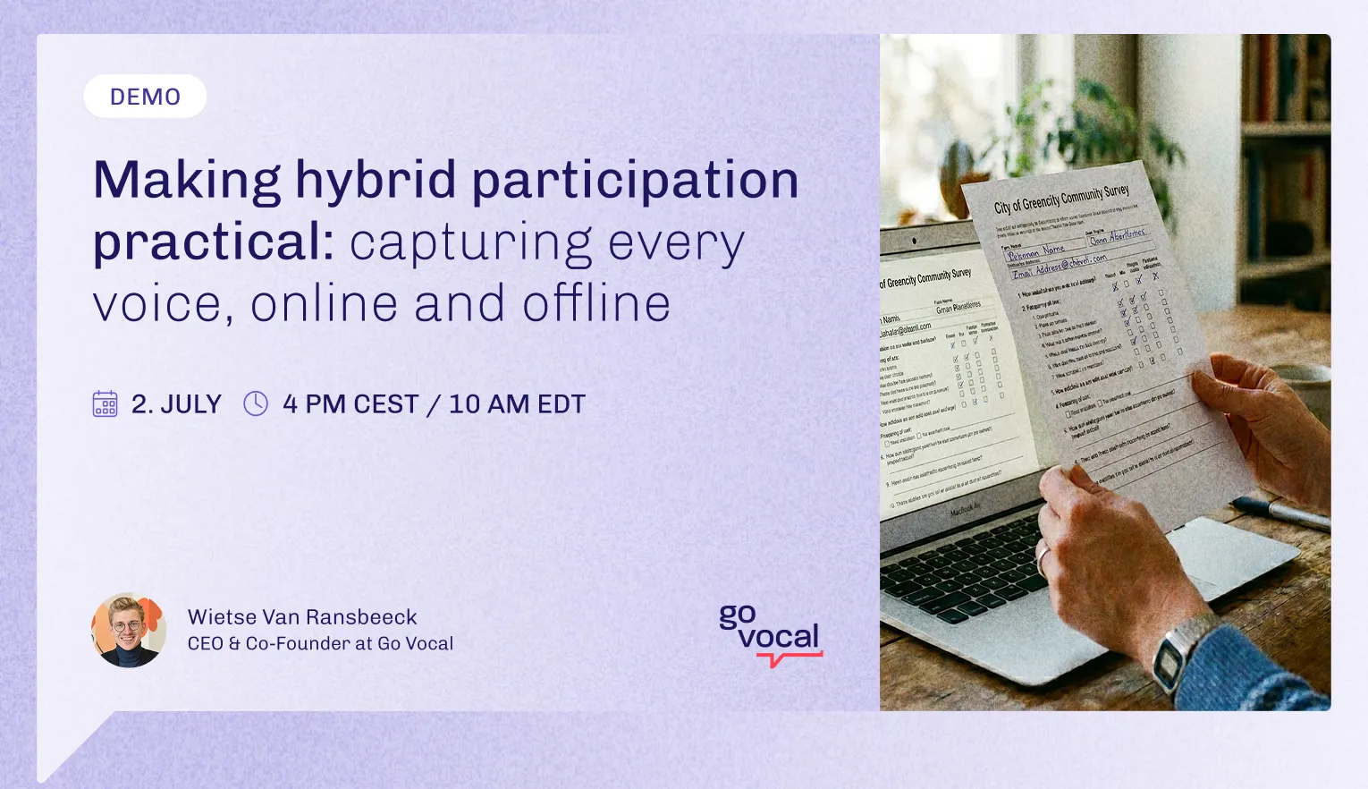 Making hybrid participation practical: capturing every voice, online and offline