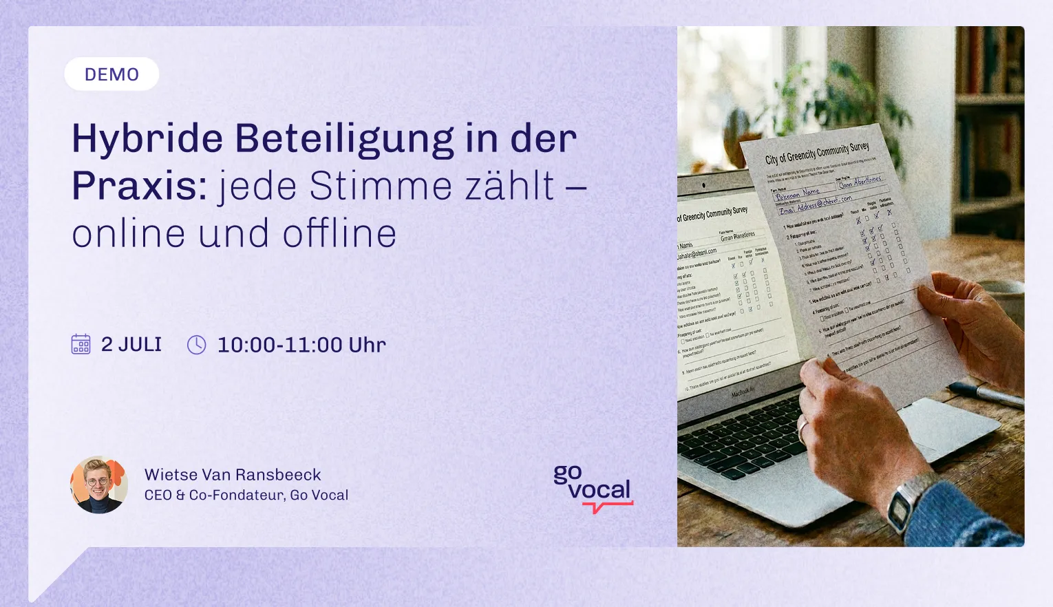 Hybride Beteiligung in der Praxis: jede Stimme zählt – online und offline