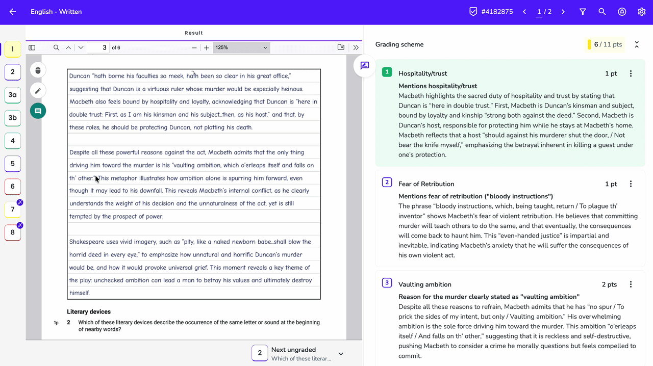 A video showing the feedback workflow 