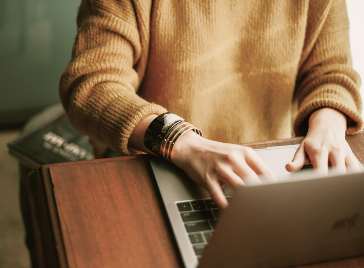 A person working on laptop
