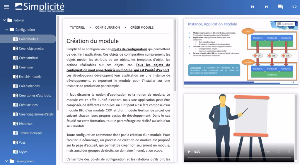 Le nouveau site de formation Simplicité : h