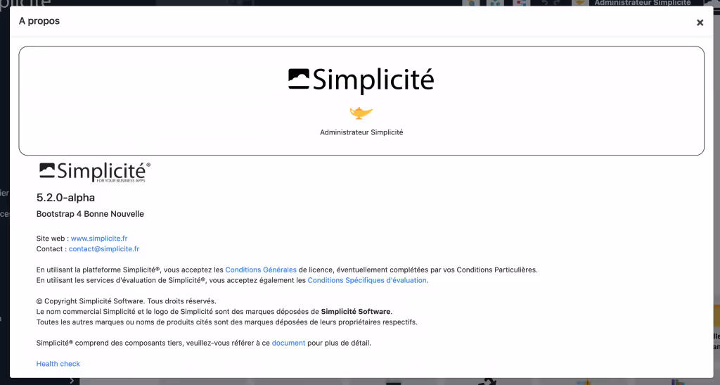 Nouvelle fenêtre à propos customizable