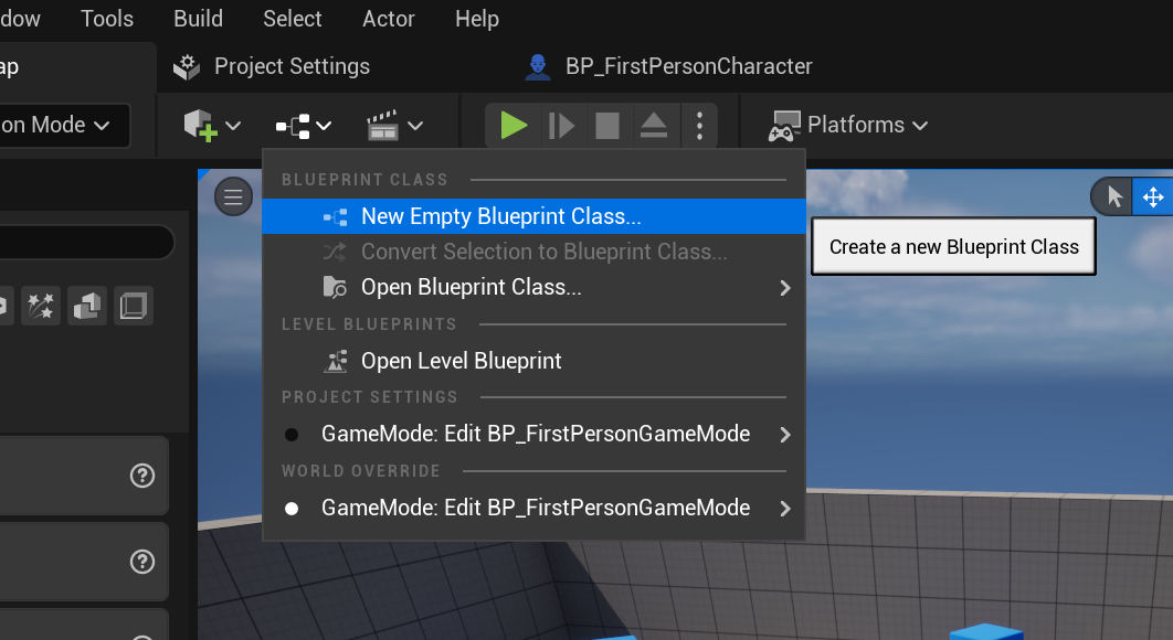 New blueprint to Unreal Engine project