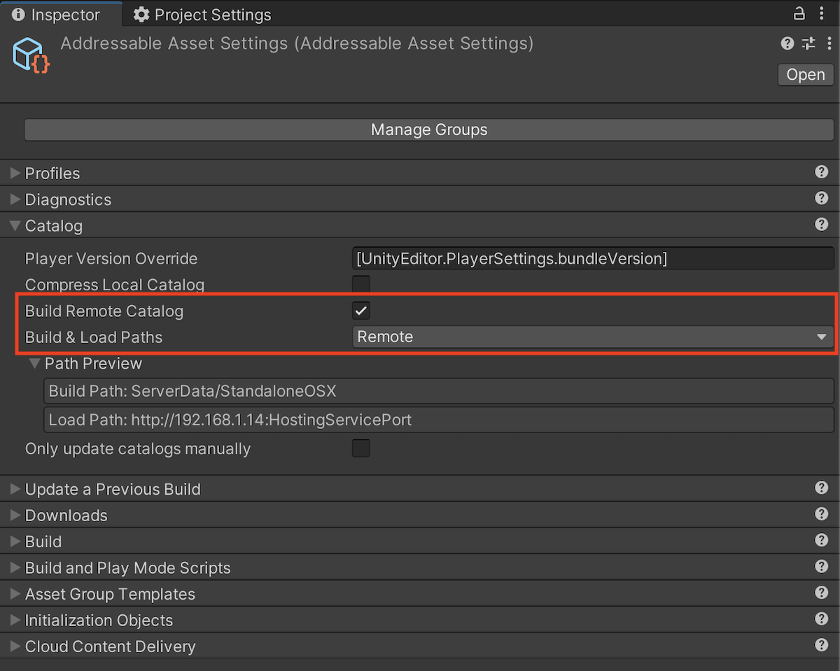 set the Build & Load Paths to remote