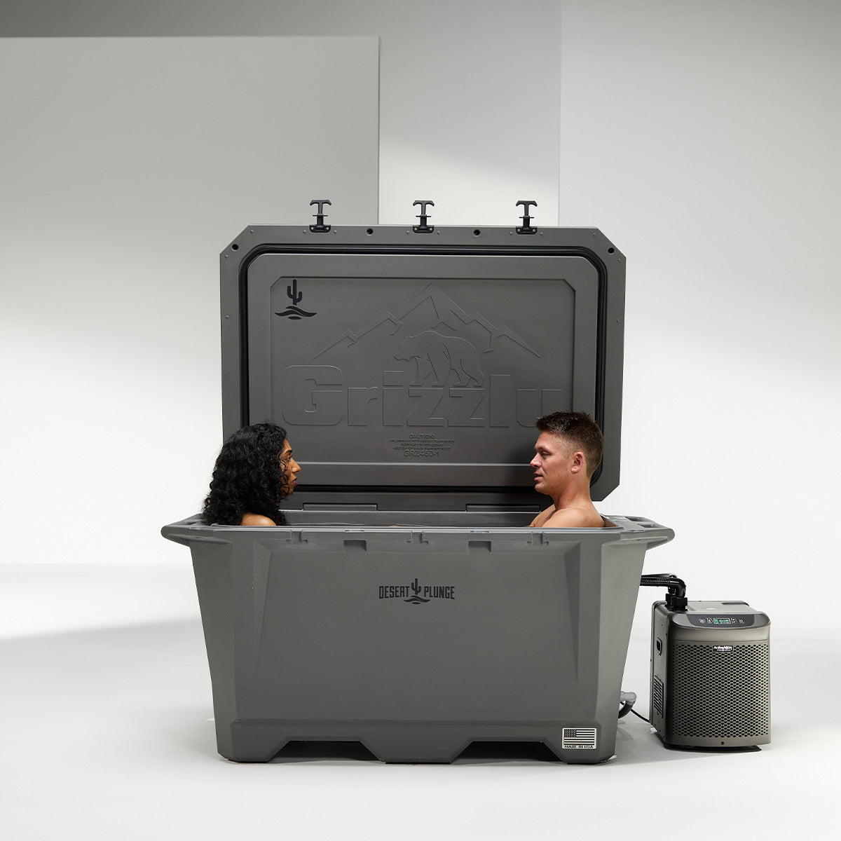 The Wide Grizzly 450 Cold Plunge Tub - 1/4 Horsepower - Tan – Desert Plunge