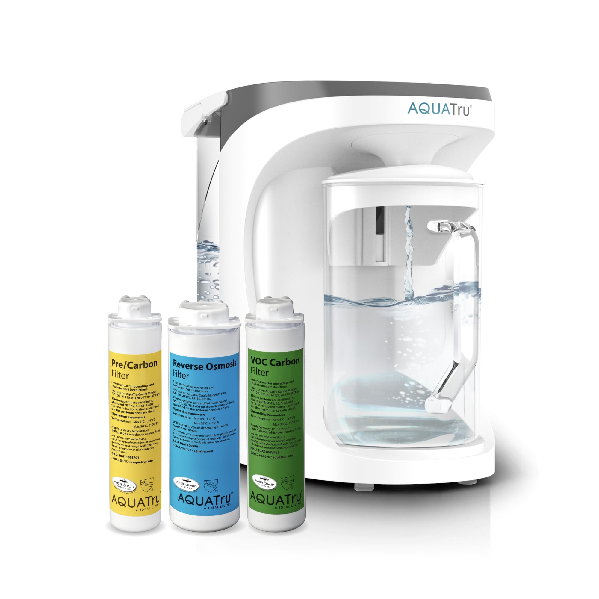 AQUA TRU Carafe | Countertop Water Purifier for PFAS and Other Contaminants  with Exclusive 4-Stage Ultra Reverse Osmosis Technology (No Plumbing or  Installation Required) | BPA Free : Amazon.co.uk: Home & Kitchen