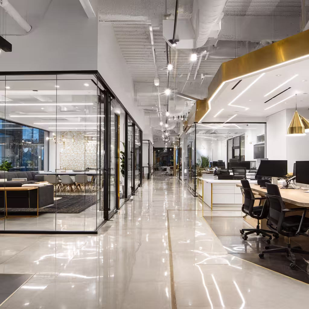 Open-plan growth-stage company office symbolizing scalable recruitment process design and workforce expansion.