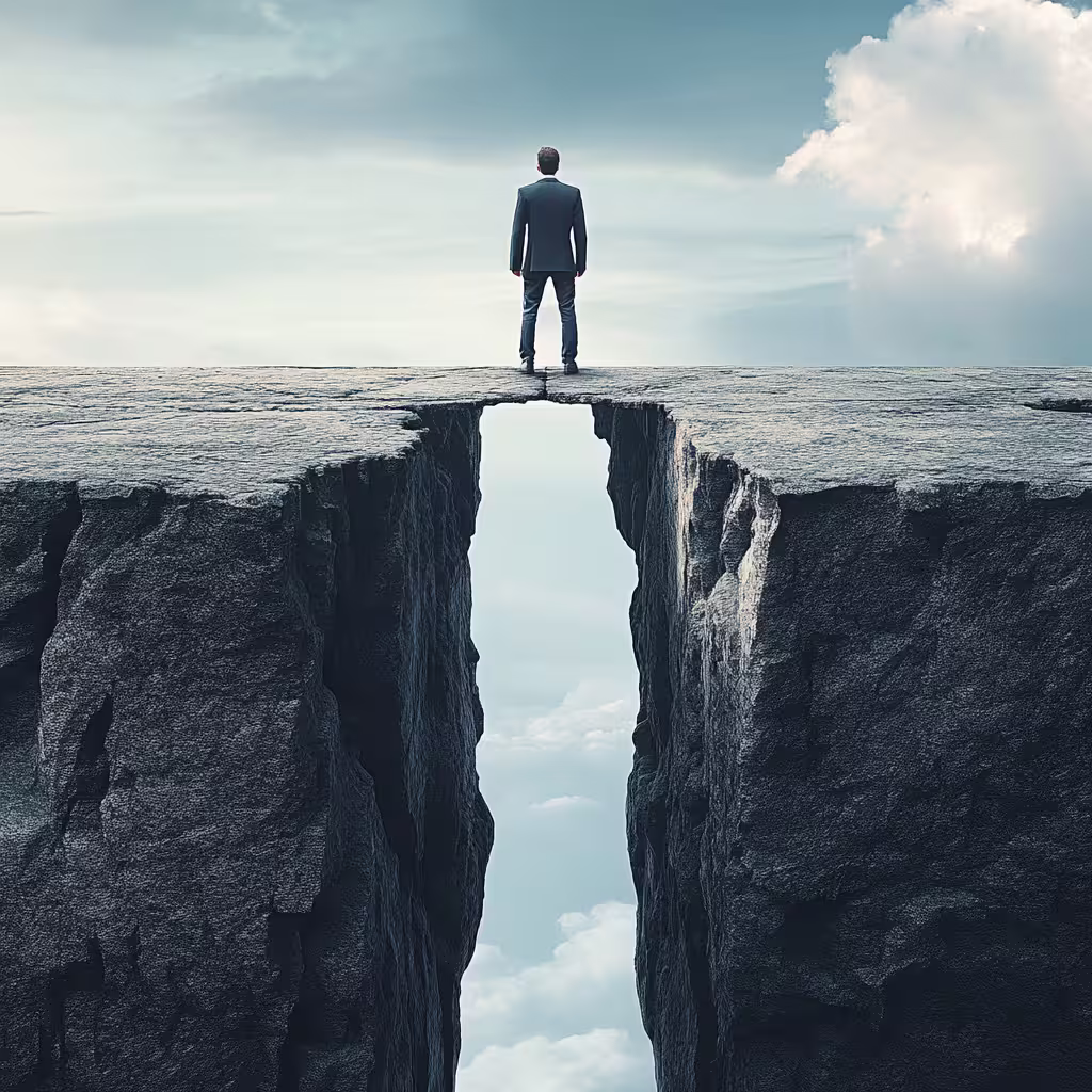 cpo-playbook-workforce-gap-analysis-man-standing-between-rocks