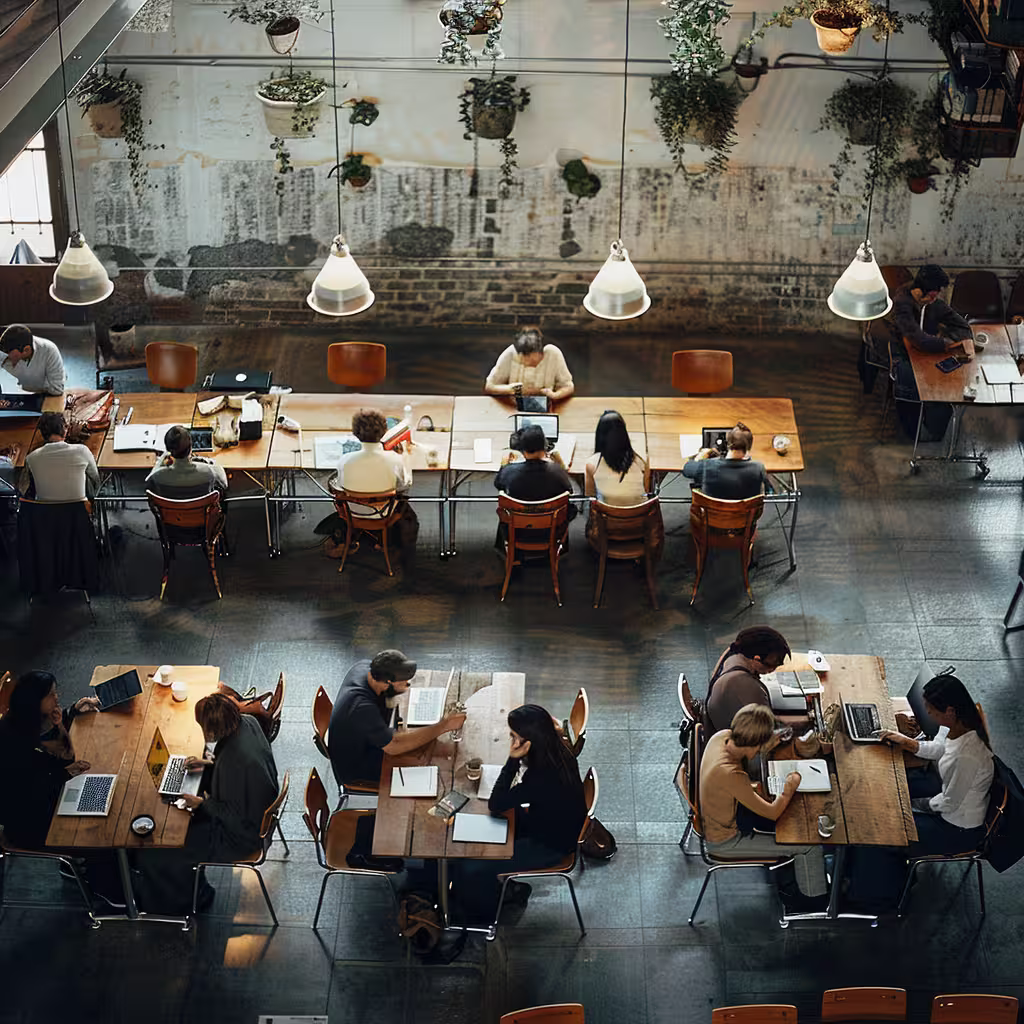 Private equity consulting professional meeting one-on-one with a business leader in a modern office.