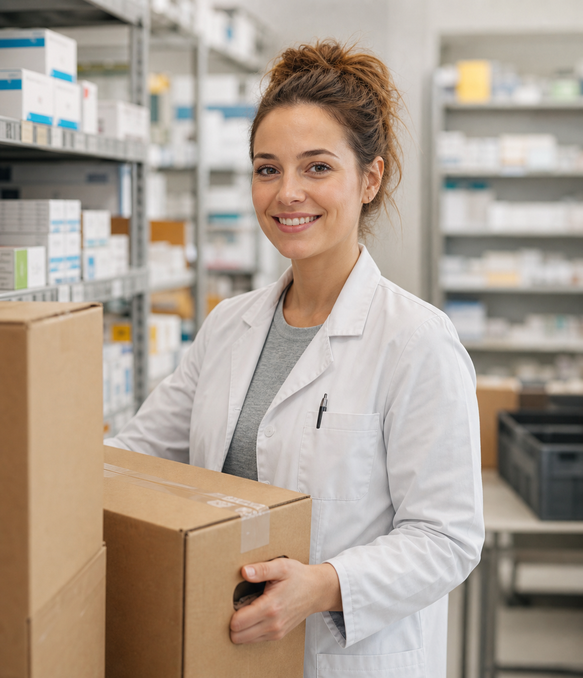 Professionnelle de la logistique en pharmacie