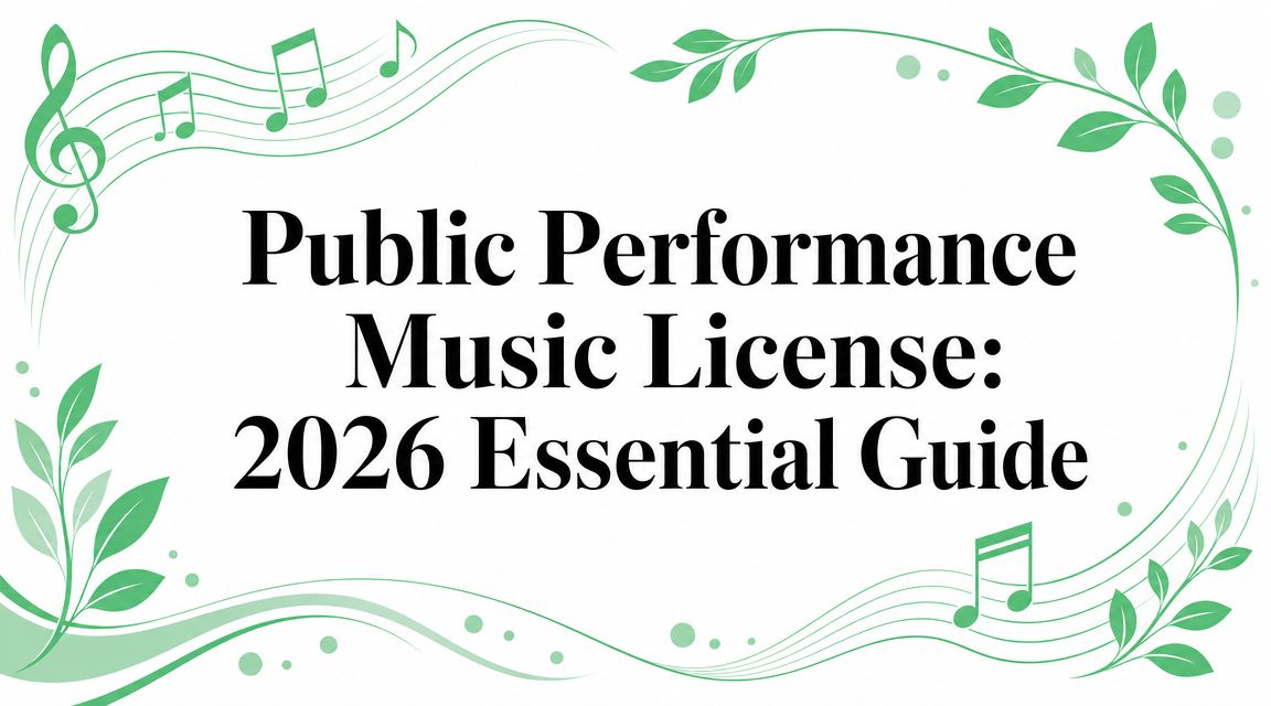 Public Performance Music License: 2026 Essential Guide
