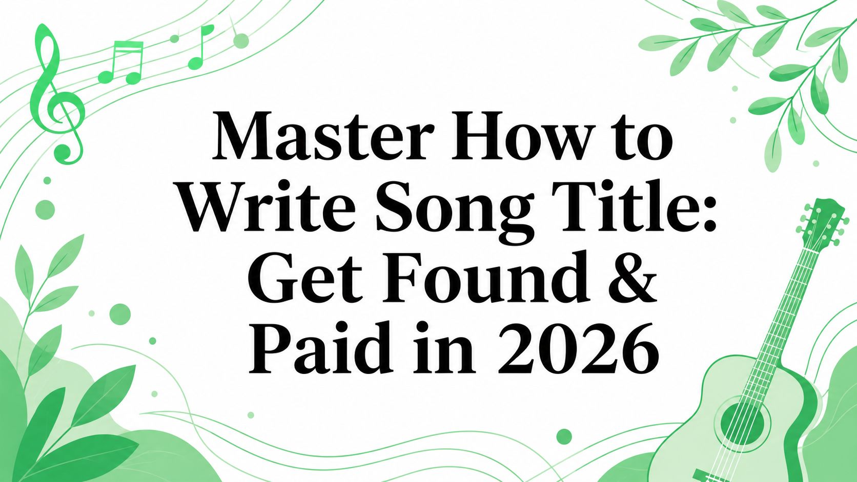 Master How to Write Song Title: Get Found & Paid in 2026