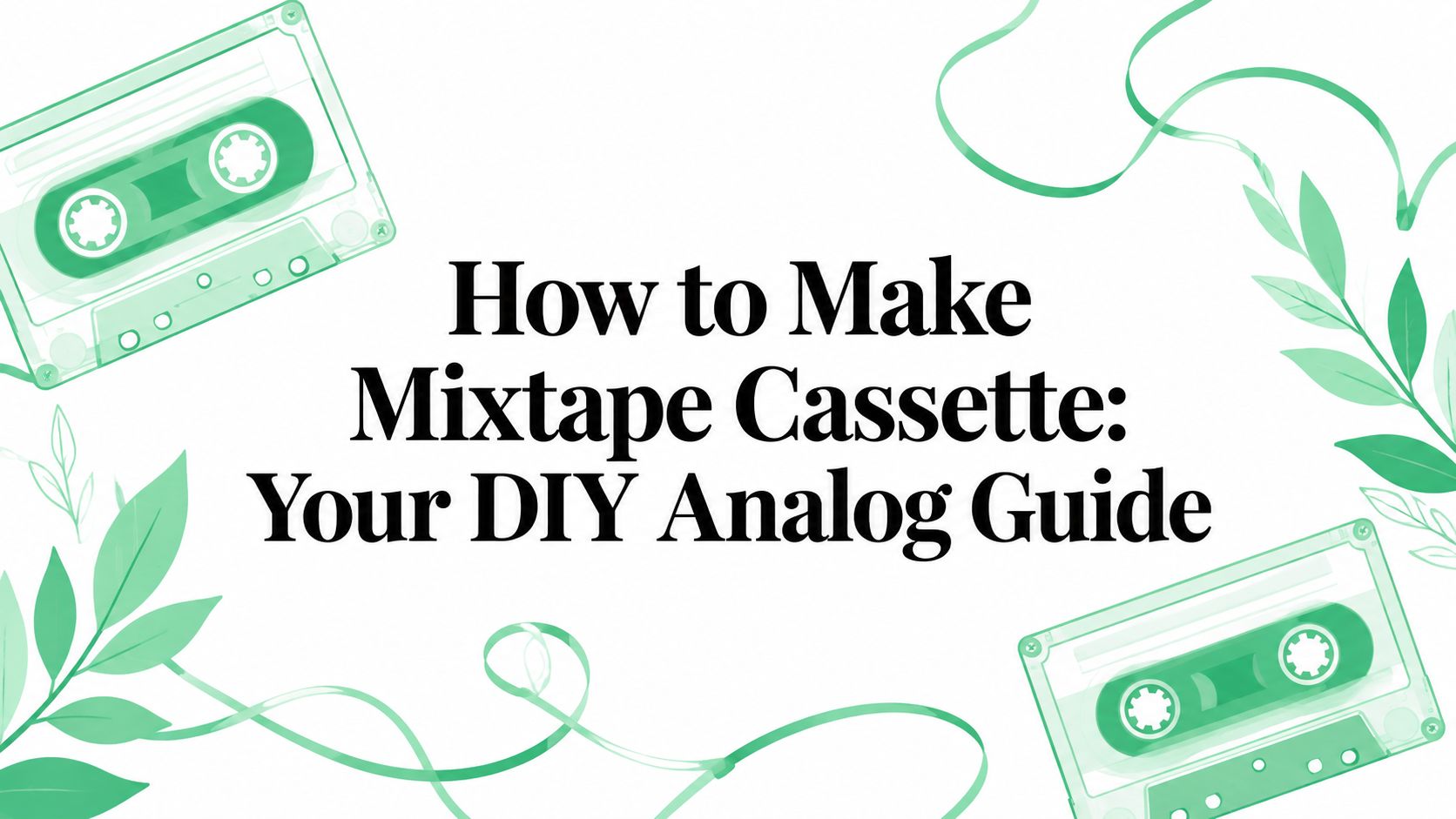How to Make Mixtape Cassette: Your DIY Analog Guide