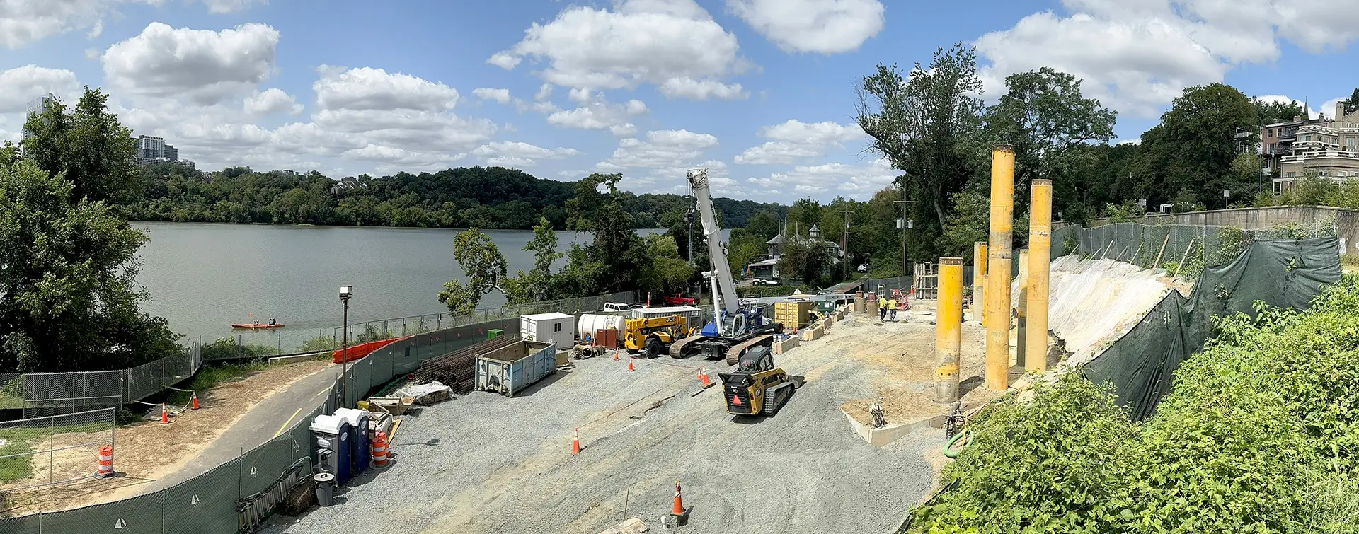 CSO-028 Secant Pile Shoring Wall In Progress