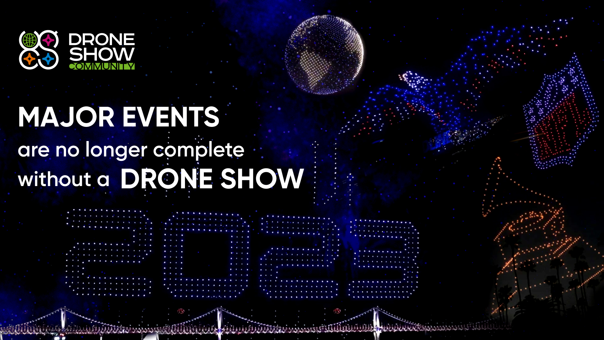 Los grandes eventos ya no están completos sin un espectáculo de drones