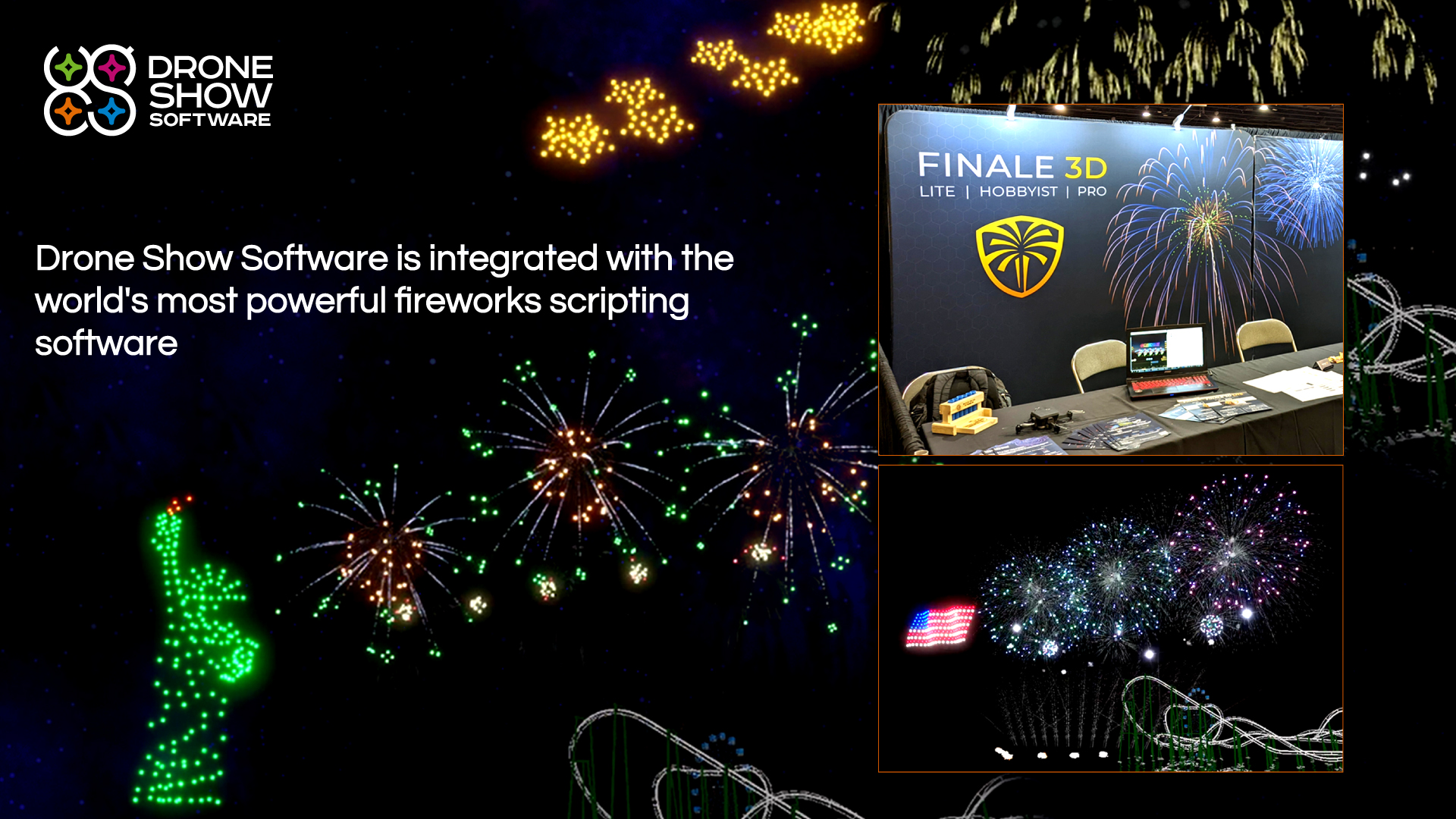 El equipo de ingeniería de SPH anuncia con orgullo la integración del software Drone Show con el software de creación de guiones de fuegos artificiales más potente del mundo, Finale 3D