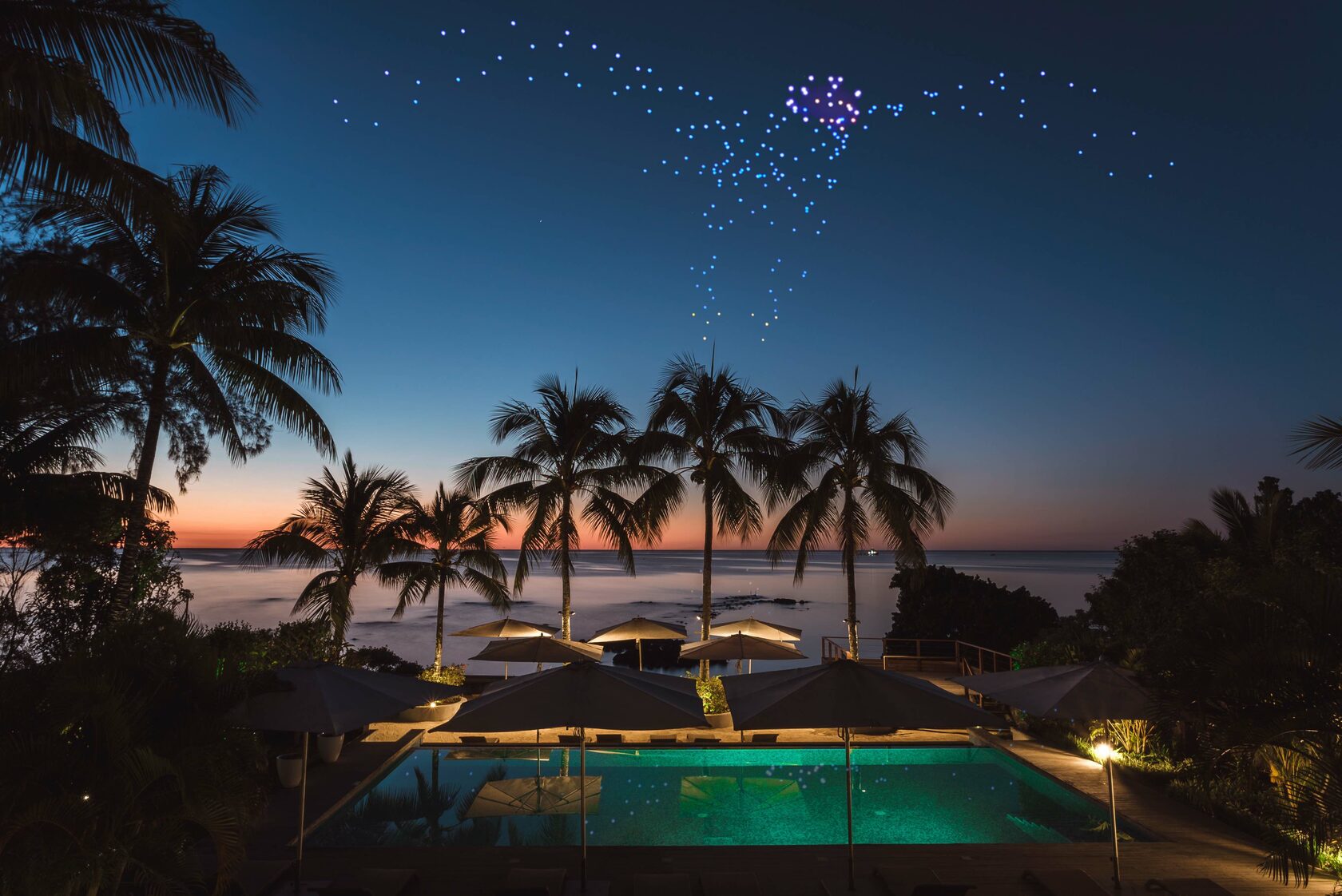 Programas de entretenimiento con luz de drones: un nuevo nivel para los centros turísticos