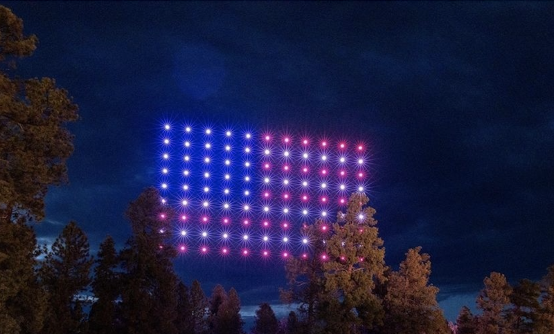 Cooperación festiva de dos proveedores de software Drone Show