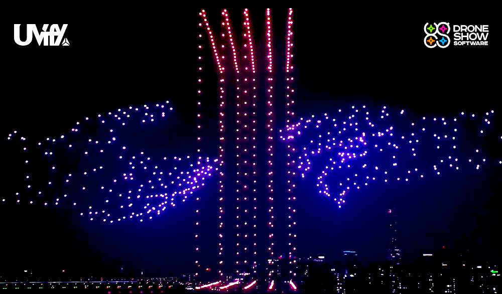 El software Drone Show es avanzado para realizar espectáculos de luces con hasta 1000 drones UVify IFO