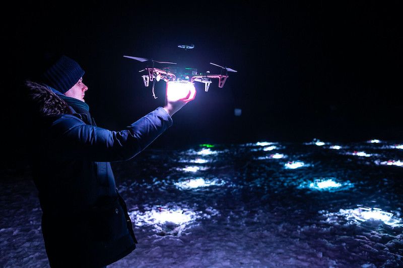 Las exhibiciones de drones como arte para dar las gracias a los trabajadores de la salud y esenciales