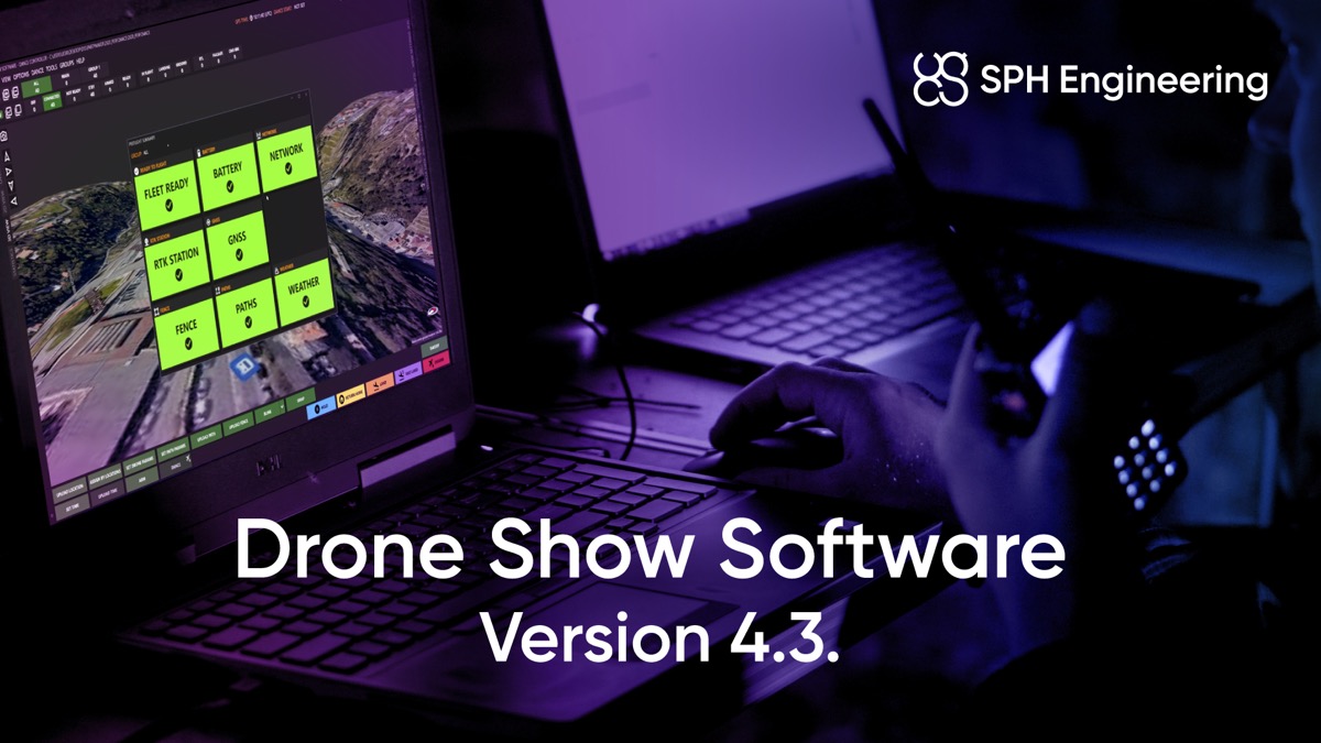 SPH Engineering presenta el software Drone Show 4.3, que eleva los espectáculos de drones a nuevas alturas