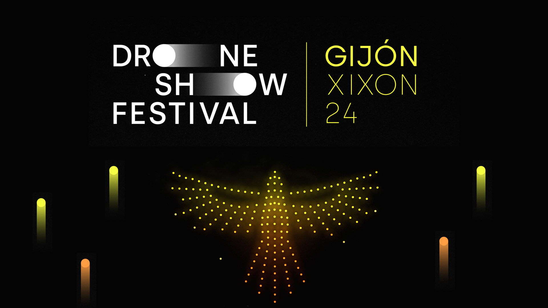 Drone Show Festival en Gijón: cuatro espectáculos con 300 drones cada uno de los participantes del concurso Drone Show