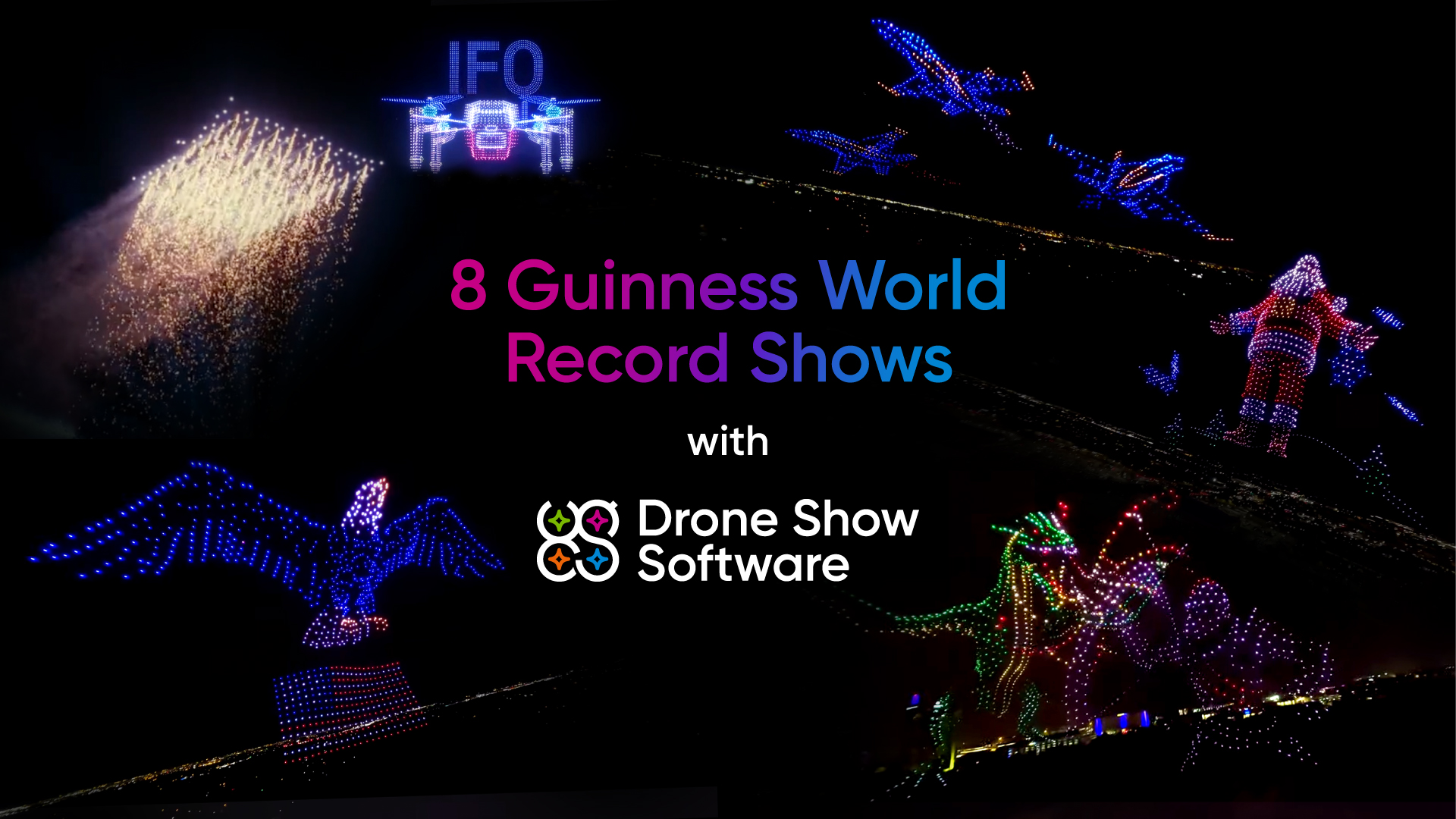 Descubre 8 títulos de Guinness World Records para espectáculos de drones con el software Drone Show