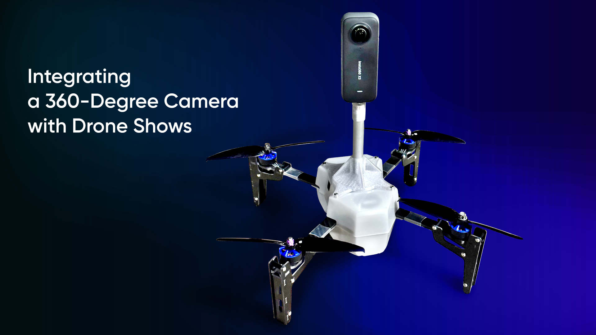 Integración de una cámara de 360 grados con espectáculos con drones: una nueva era de cine aéreo
