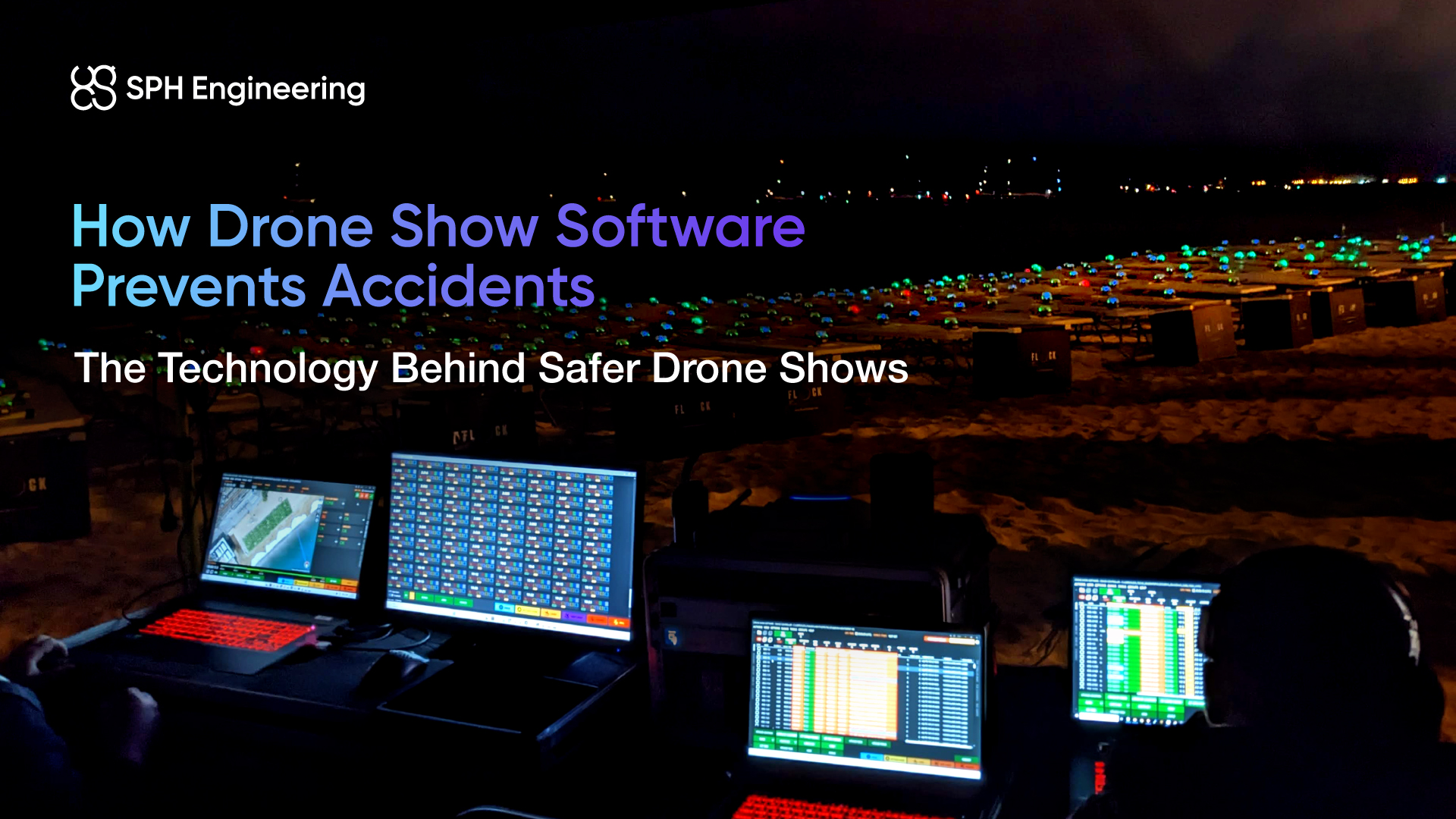 Cómo el software Drone Show previene los accidentes: la tecnología detrás de espectáculos de drones más seguros